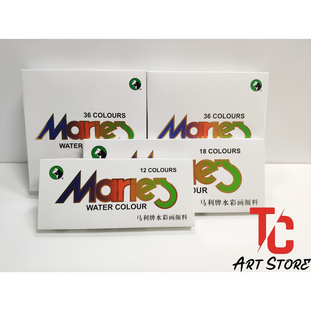 Màu nước Maries 12/18/24/36 màu - tuýp 12ml