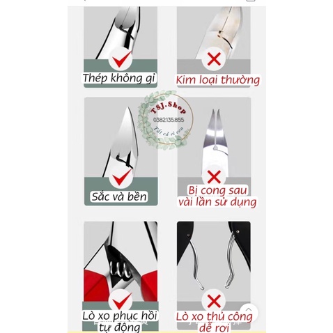 [HÀNG CAO CẤP] Kìm cắt móng chân, móng tay, lấy khoé bằng thép không gỉ siêu sắc, siêu bền
