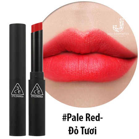 Son 3CE Slim Velvet Lip Color Màu Pale Red - MÀU ĐỎ TƯƠI