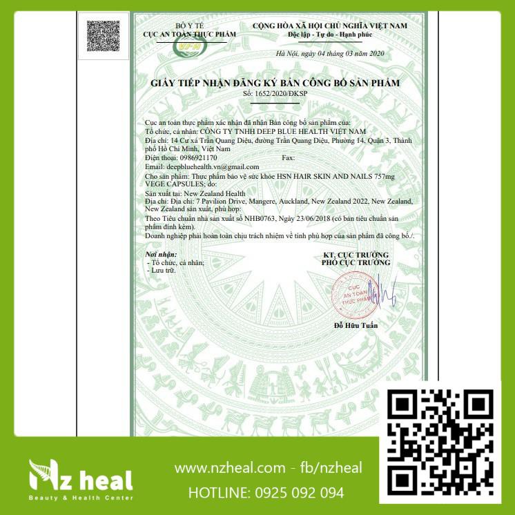 Viên uống HSN Deep Blue Health dưỡng ẩm sáng da dưỡng tóc móng | BigBuy360 - bigbuy360.vn