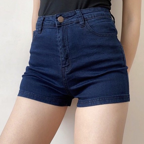 [Bigsize 58-90kg] Quần Short Jean Basic, Lưng Cao, Co Giãn Mạnh