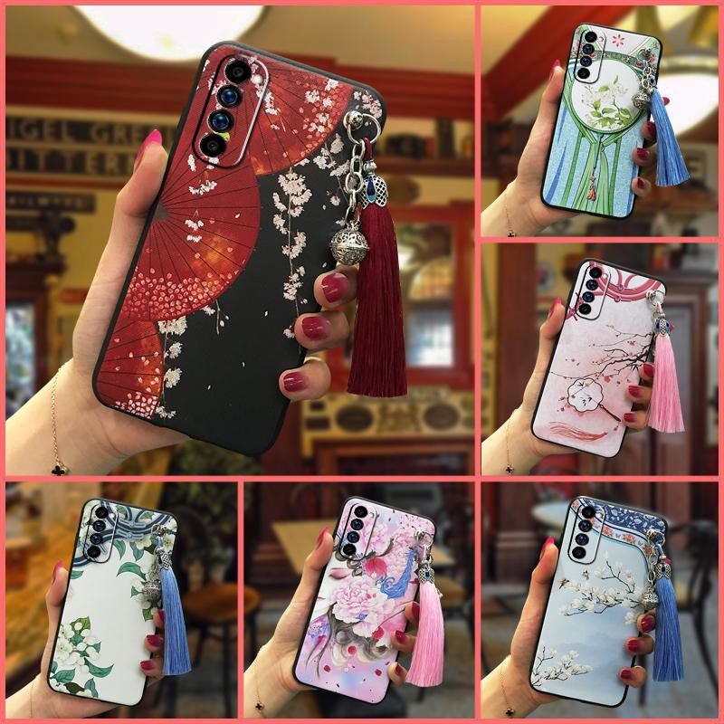 OPPO Ốp Lưng Mềm Chống Sốc Phối Tua Rua Phong Cách Trung Hoa Cho Oppo Reno4 Pro 4g