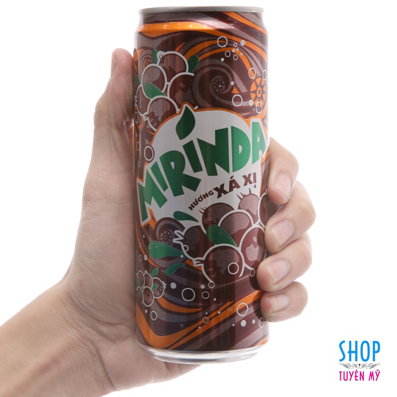 Nước ngọt Mirinda hương xá xị - lon 330ml