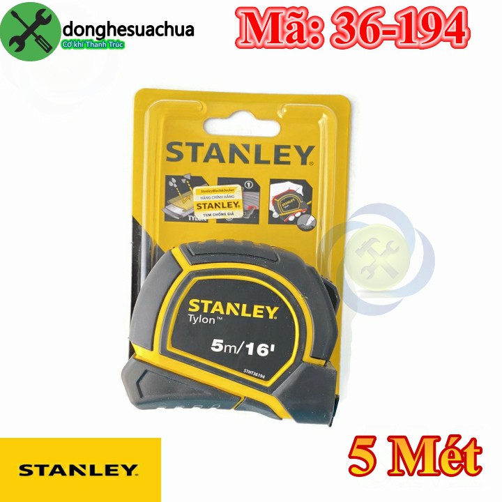 Thước cuộn 5m Stanley 36-194 chịu va đập màu vàng-đen