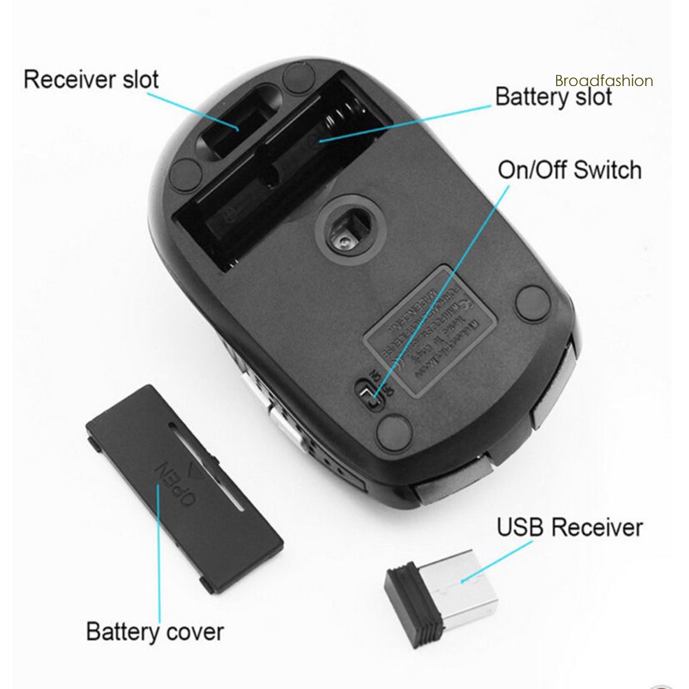 Chuột Quang Không Dây 1200dpi 2.4ghz Dùng Để Chơi Game