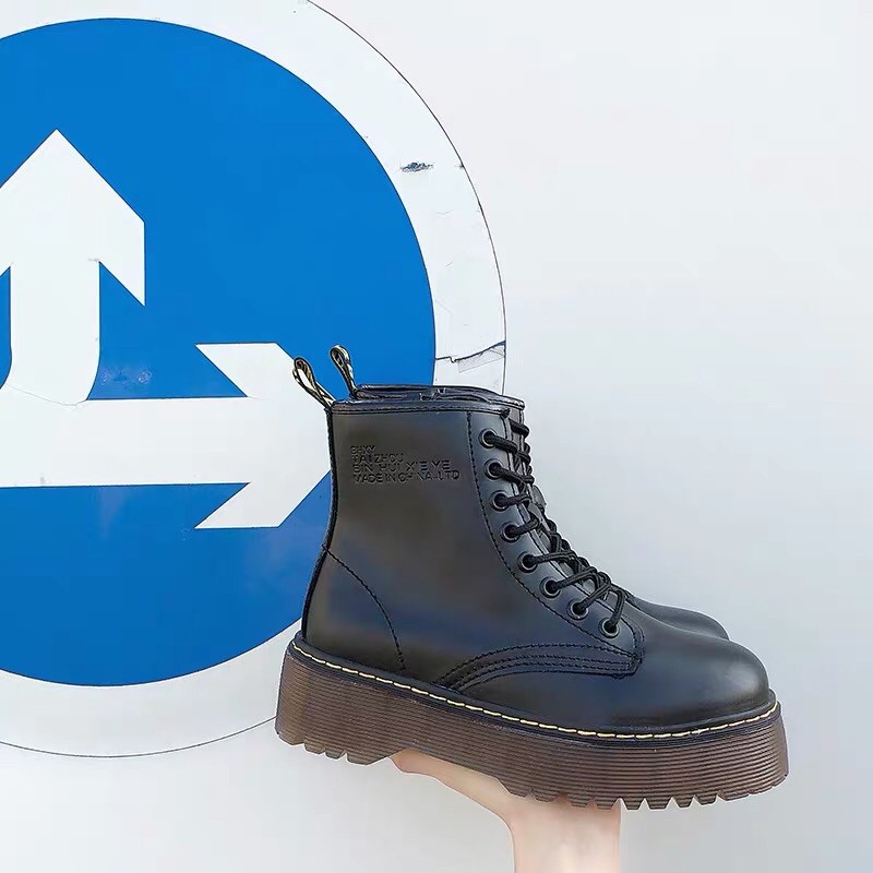 giao luôn /Boot da đen độn đế | CÓ SẴN 🖤 giày da đen siêu đẹp | đế tăng chiều cao | BigBuy360 - bigbuy360.vn