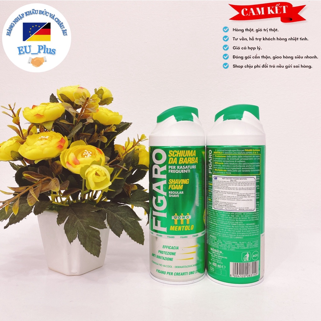 Bọt cạo râu dưỡng ẩm và làm mềm da Figaro Cao cấp Italy