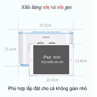 Nhả kem đánh răng Ecoco_Bộ nhả kem tự động đựng bàn chải đánh răng