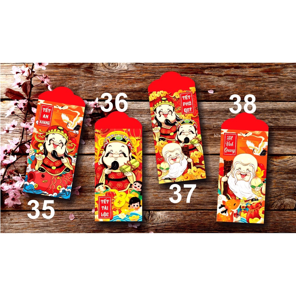 Lì Xì Tết 2022 🌸 Bao Lì Xì Tết2022 Chất Lượng Cực Đẹp tặng kèm túi bóng kính