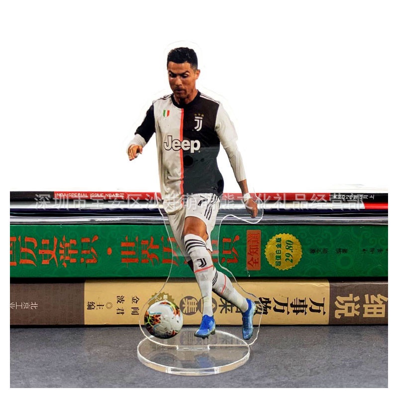 Mô hình nhân vật Messi Ronaldo Hazard bằng acrylic kích thước 15cm trang trí bàn làm việc