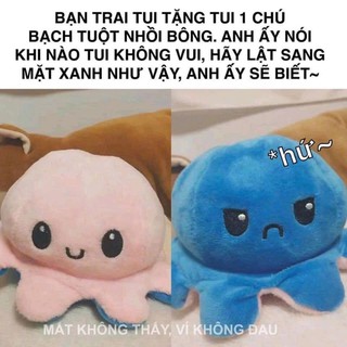 Bạch tuộc cảm xúc nhồi bông 2 mặt