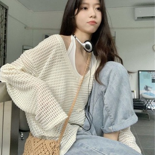 Set đồ COZOK gồm áo dệt kim tay dài và áo không tay cá tính thời trang