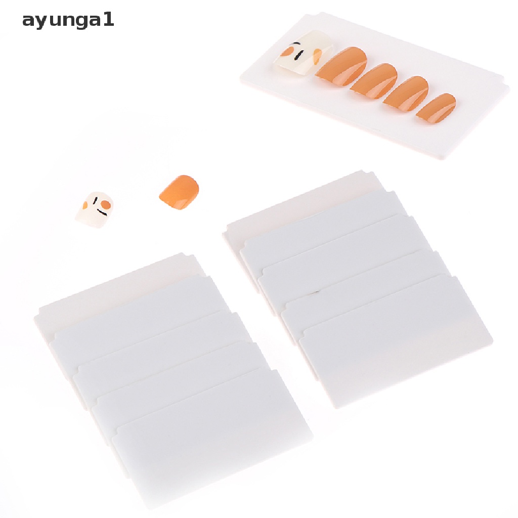 [ayunga1] 10X Fake Nail Display Stand Box Show Holder Plastic Partition Plate Storage Case [new]