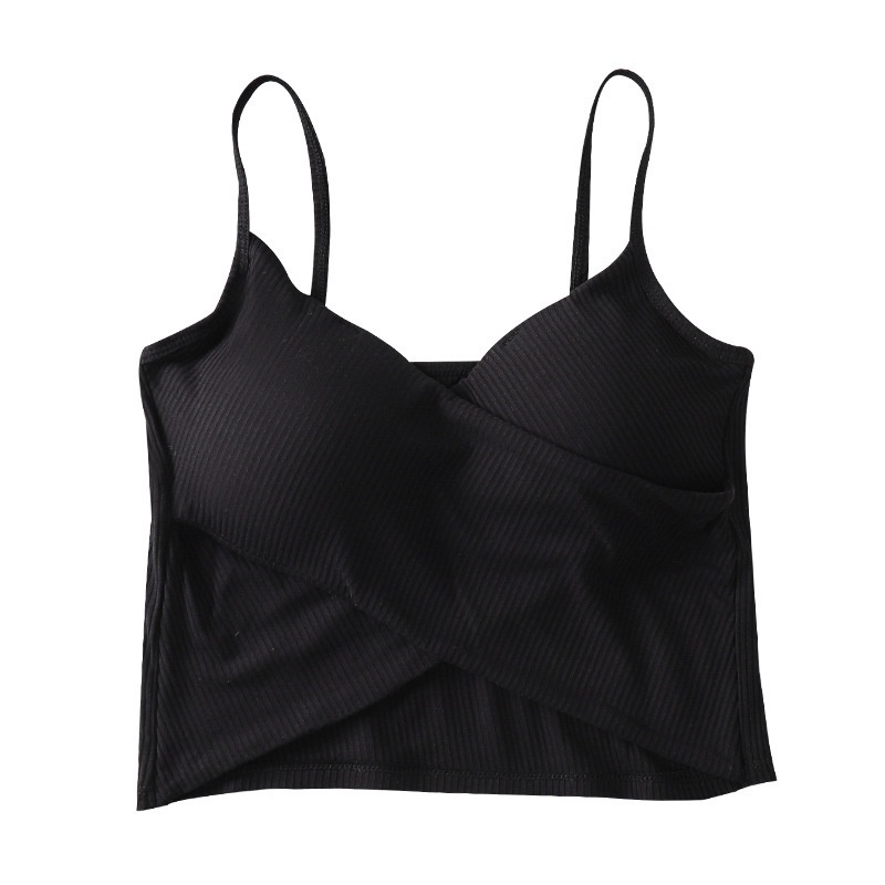 Áo bra croptop hè 2 dây nữ, mẫu áo hở rốn tôn vòng 1, kiểu dáng trẻ trung có sẵn đệm ngực-BL13