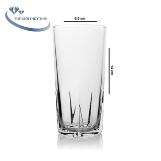 Xả Kho sỉ bộ 6 cốc thủy tinh khía  320ml