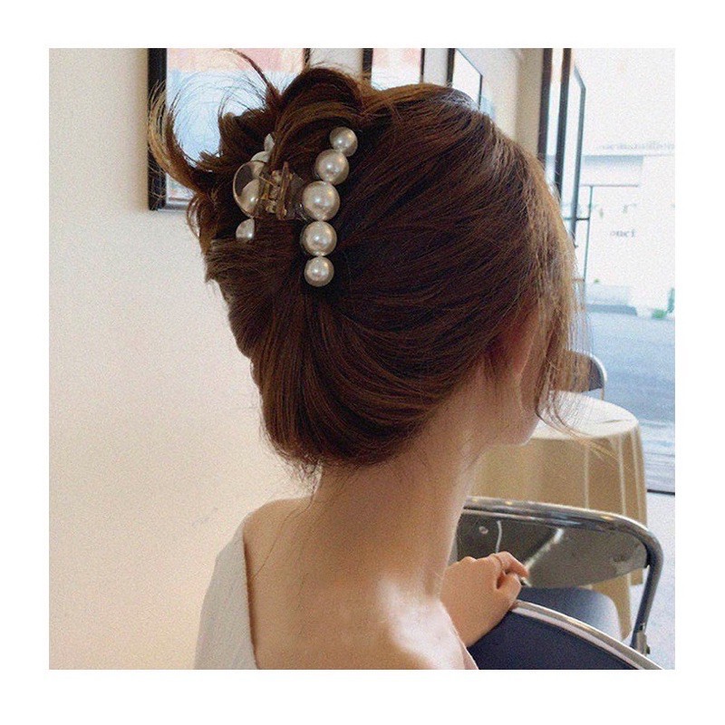 Kẹp tóc,-Sét kẹp tóc đính ngọc trai nhân tạo set 7 món Hot Trend phong cách Hàn Quốc giảm 50%