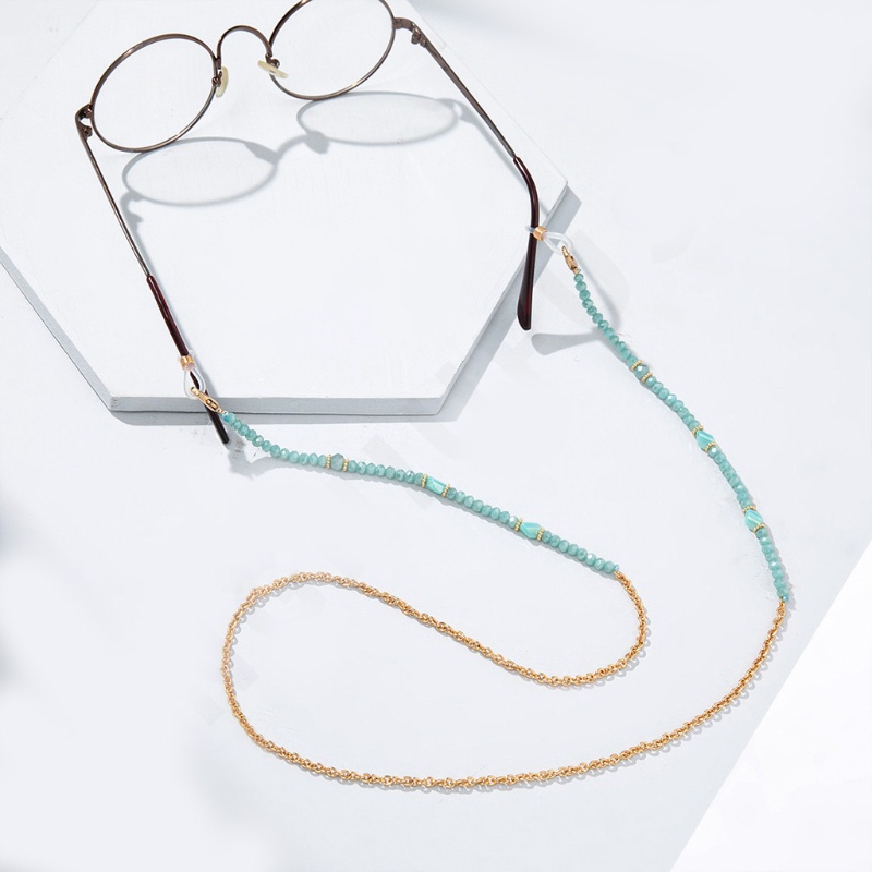 Dây Đeo Mắt Kính Bằng Kim Loại Đính Pha Lê Xinh Xắn Cho Nữ