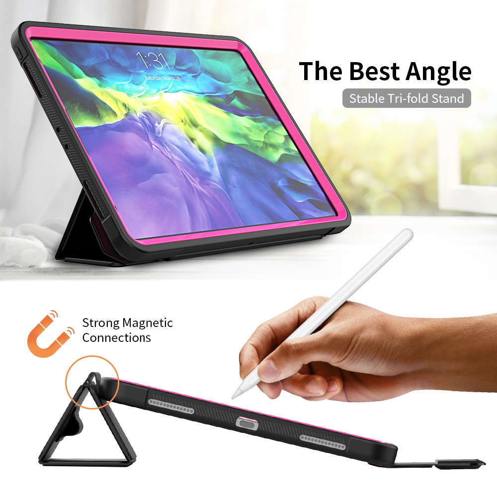 For iPad Pro 12.9 inch 2018 2020 Flip Smart Cover Case With Pencil Holder