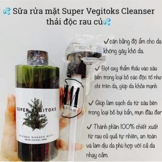 Sữa rửa mặt rau củ Super Vegitoks Cleanser