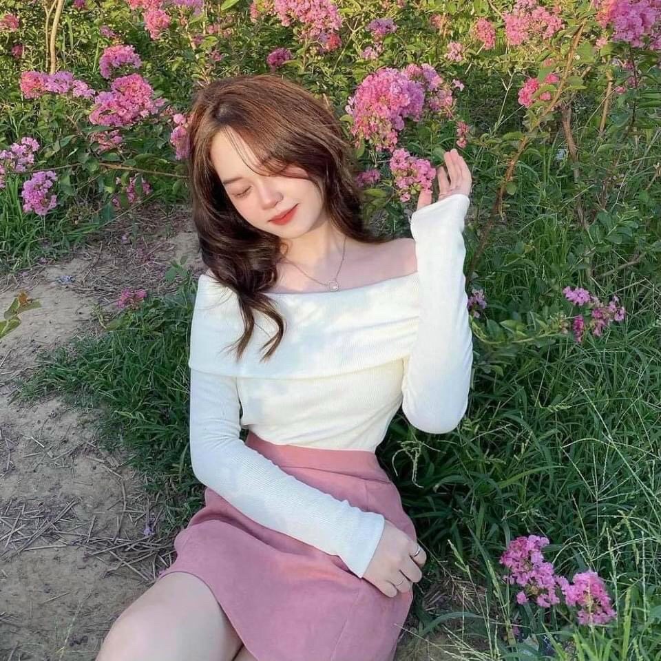Áo bẹt vai tay dài - chất thun gân co giãn xịn xò siêu tôn dáng🍒