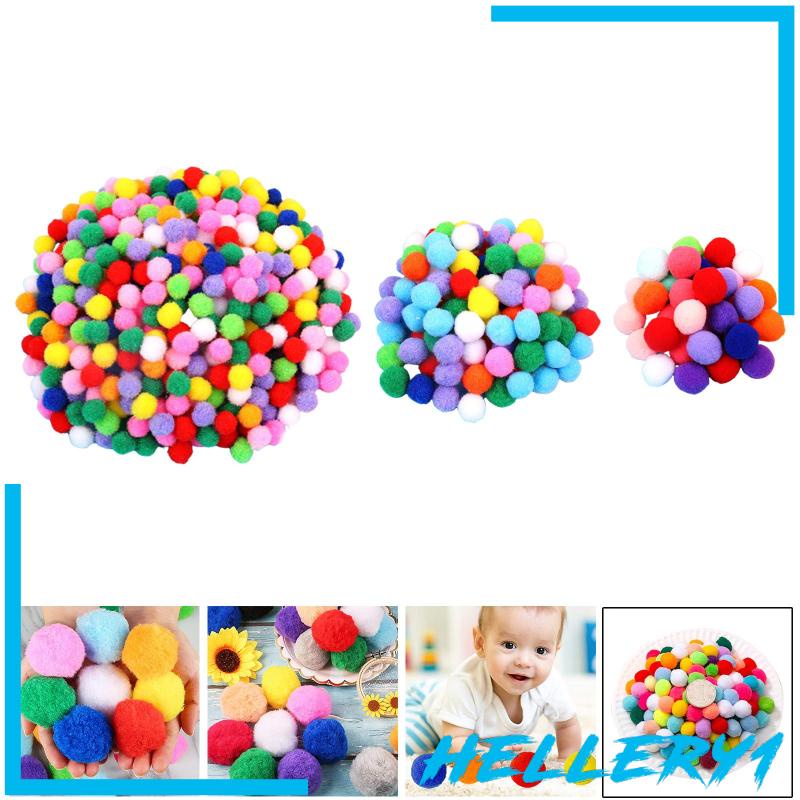 [Hellery1] Quả Cầu Lông Xù Nhiều Màu Làm Đồ Chơi Nghệ Thuật Thủ Công DIY Cho Bé