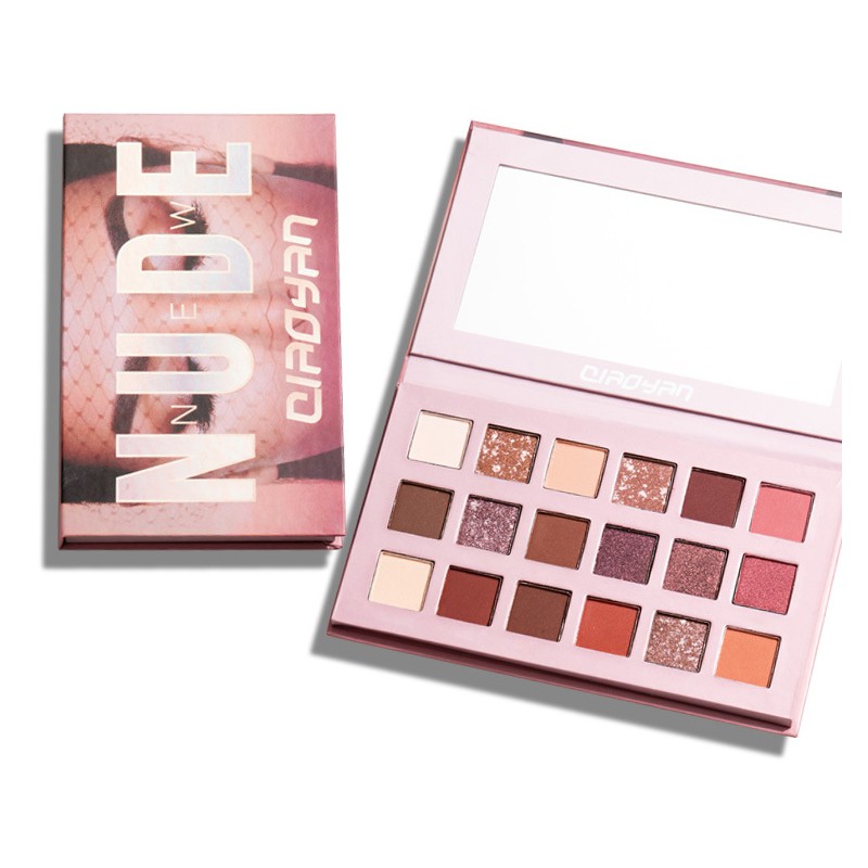 Bảng phấn mắt 18 màu lì và lấp lánh thương hiệu QIAOYAN | BigBuy360 - bigbuy360.vn