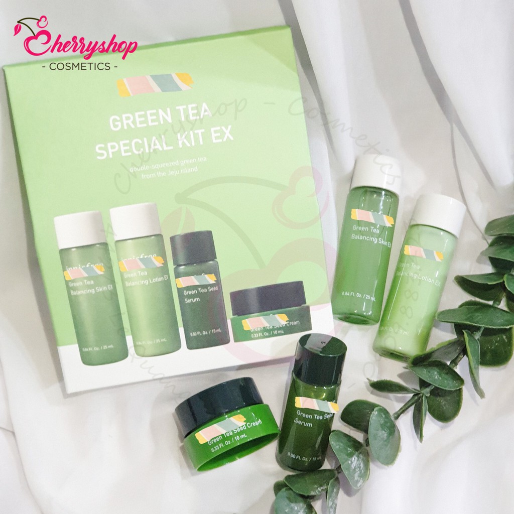 Bộ Kit Dưỡng Da Trà Xanh 4 Món  Green Tea Special Kit EX.