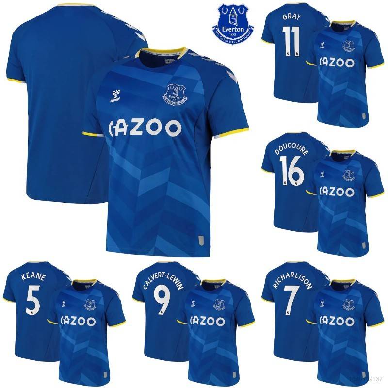 Năm 2021-2022 Everton F.C. Áo Thun Thể Thao Jersey Hình Lewin Gray Richarlison Doucoure Keane Football Jersey