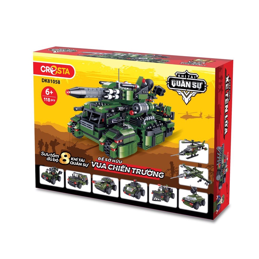 Đồ Chơi DUKA: Ghép Hình Quân Sự - Xe Tên Lửa 118 Chi Tiết DK81058