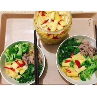 Măng  muối tỏi ớt  chua ngọt  Quỳ Hợp Nghệ An ( lọ 1.8kg)