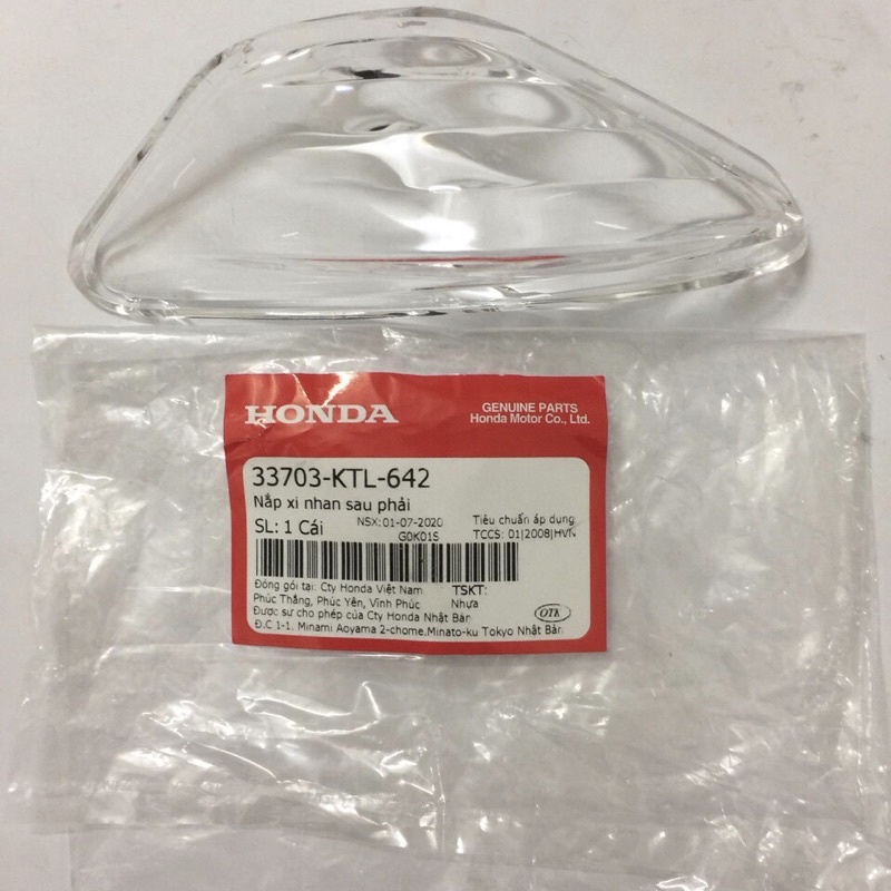 Choá Xi Nhan-Nắp Xi Nhan Trước, Sau, Trái, Phải Honda Chính Hãng Xe Wave A 50, Wave A 100, Wave S100, Wave RS100