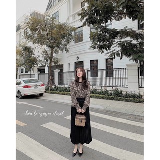 BÁN SỈ ÁO LEN DA BEO CHO NỮ