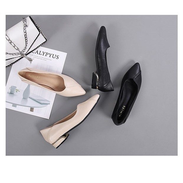 Giày Búp Bê Mũi Nhọn Đế Bằng Mềm Mại Thời Trang Cao Cấp Dành Cho Bà Bầu