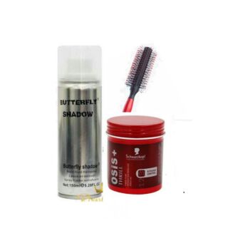 Combo gôm Butterfly SHADOW 150ml và Sáp vuốt tóc Osis Thrill 3