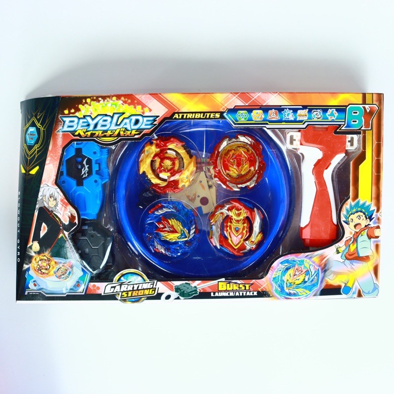 𝐅𝐫𝐞𝐞𝐒𝐡𝐢𝐩 Đồ Chơi Hộp Con Quay Beyblade Có Tay Cầm Và Bàn Thi Đấu