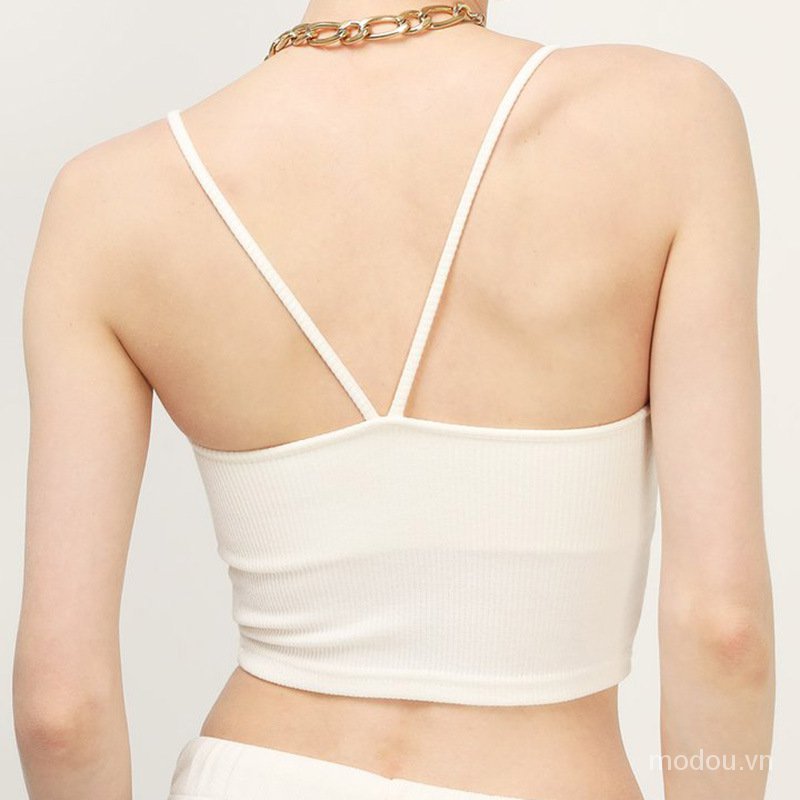Áo Hai Dây Mảnh Chất Cotton Thiết Kế Hở Lưng Quyến Rũ | BigBuy360 - bigbuy360.vn