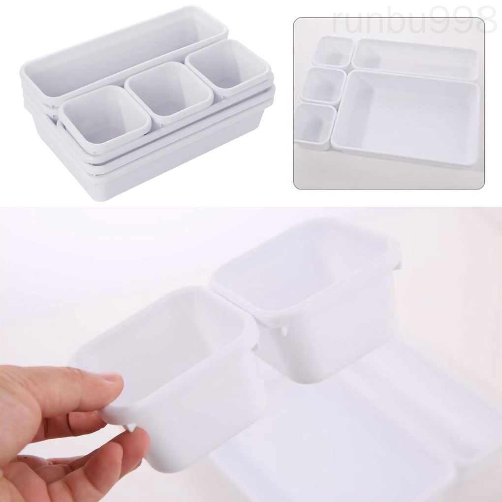 Set 8 khay nhựa chia ngăn kéo tiện dụng cho gia đình / văn phòng