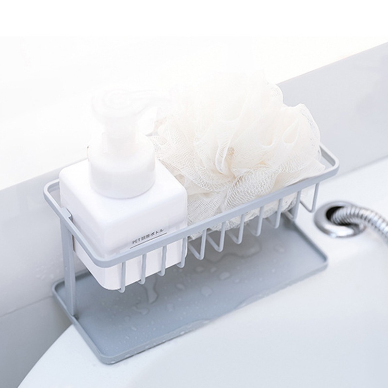 Giá Đỡ Xà Phòng Mút Rửa Chén Hai Tầng Ráo Nước Sắp Xếp Gọn Gàng Cho Nhà Bếp