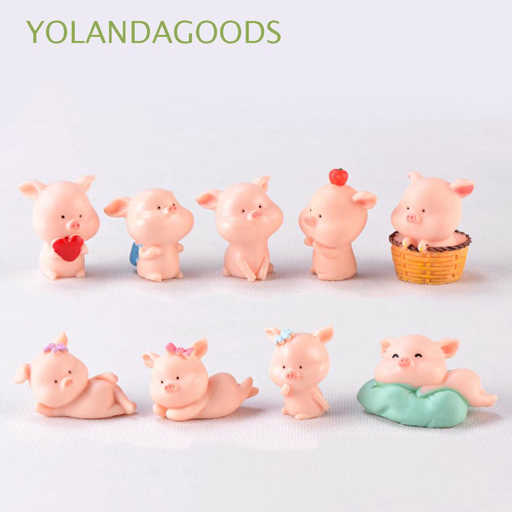 Mô hình chú heo con nhỏ nhắn đáng yêu dùng trang trí tiểu cảnh tiện lợi