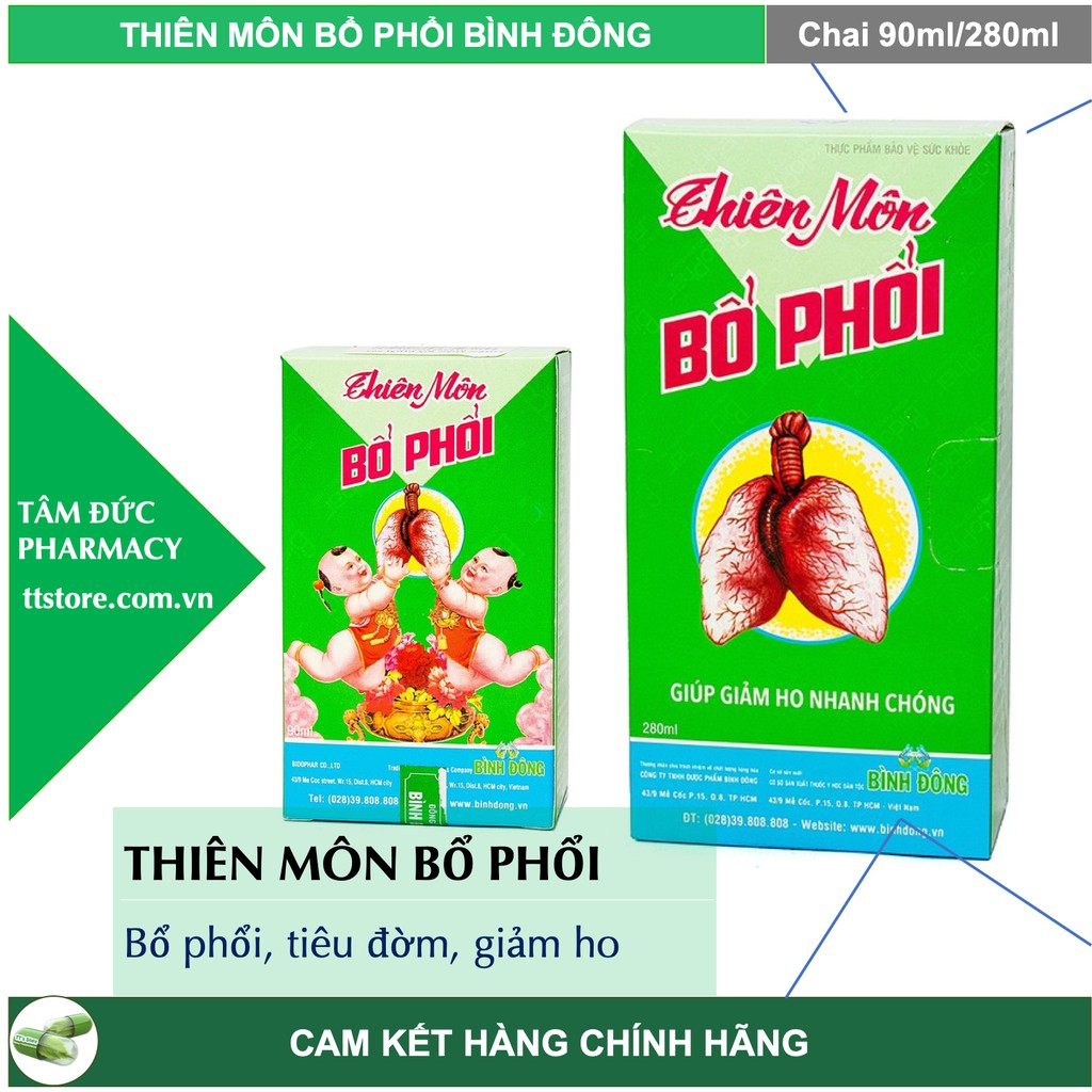 THIÊN MÔN BỔ PHỔI BÌNH ĐÔNG [Chai 90ml - 280ml] - Bổ phế, giảm ho