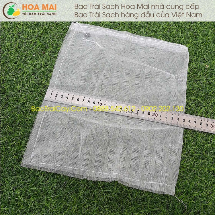 100 cái Túi bao bưởi nhỏ 25x30 lưới mùng - hàng chính hãng Hoa Mai