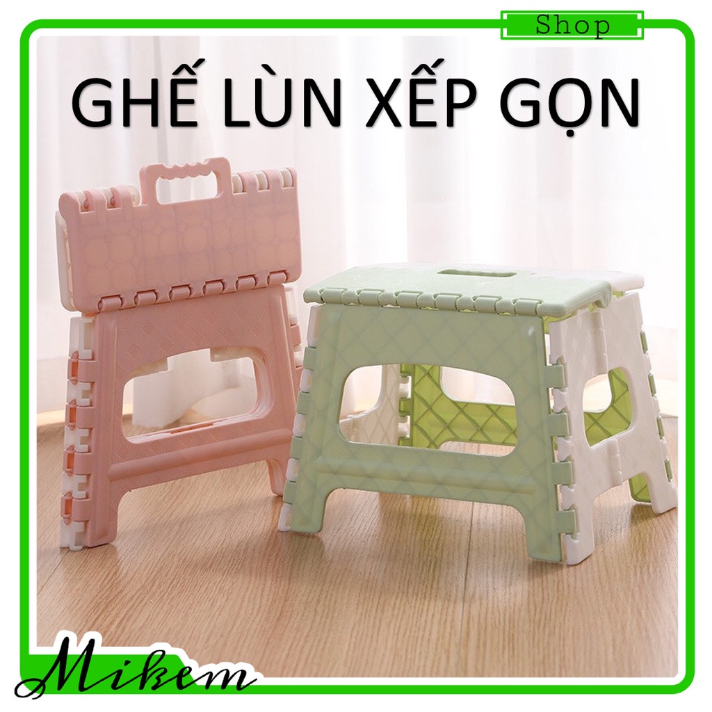 Ghế Lùn Xếp Nhựa, Nhỏ Gọn, Xếp Lại Khi Không Cần Sử Dụng (Có Nhiều Màu)