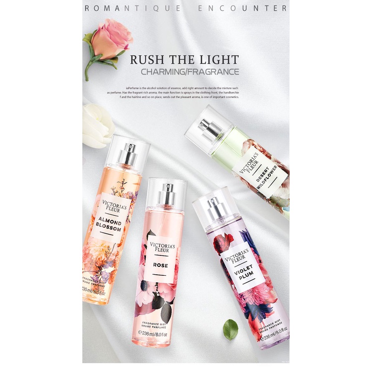 Nước Hoa Body Mist Victoria's Fleur 236 ml - Chuẩn Hàng Nội Địa Trung