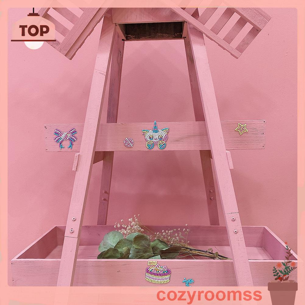 Sticker Dán Tường Họa Tiết Hoạt Hình Đính Đá DIY Dễ Thương Bắt Mắt