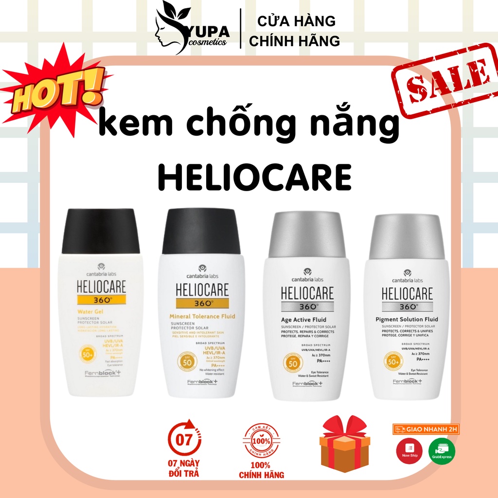 Kem Chống Nắng Heliocare 360 Water Gel SPF 50+ Kcn Heliocare Water gel, Mirenal Tolerance, Pigment - YUPA.STORE