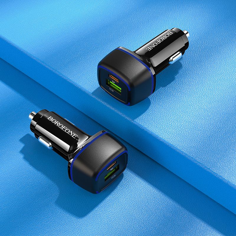 Tẩu Sạc Ô Tô Borofone BZ14A QC3.0, 1 Cổng USB, 1 Cổng Type C