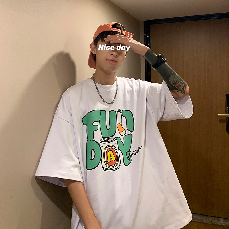 Áo Thun Nam Tay Ngắn Phong Cách hip hop Thời Trang