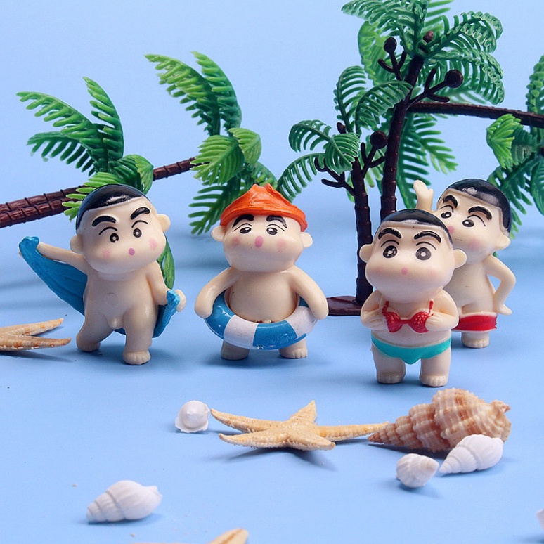 dụng cụ trang trí bánh kem [FREESHIP❤️] bộ 4 em bé bơi biển