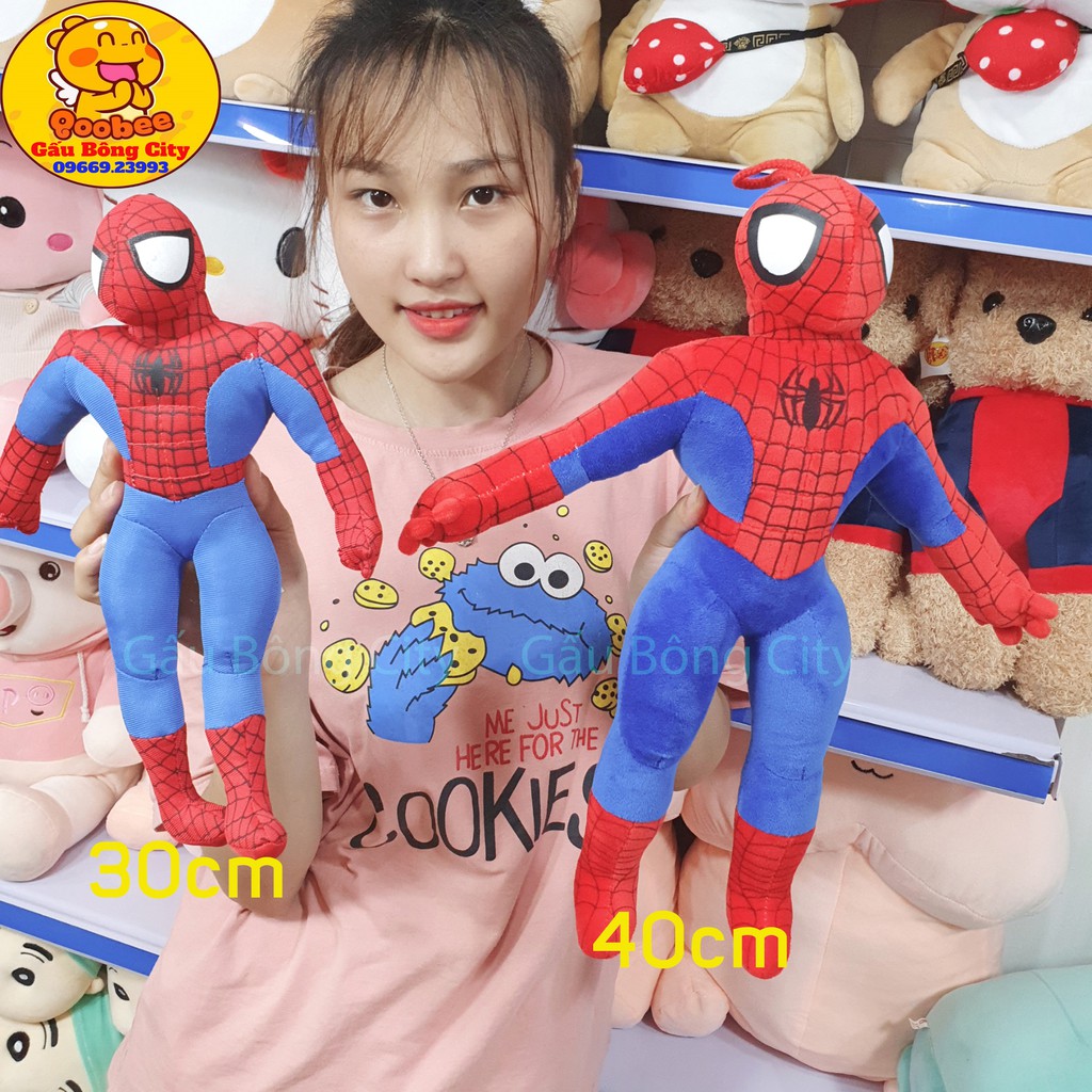 Người Nhện Spider Man - Đồ Chơi Thú Nhồi Bông Siêu Nhân Anh Hùng Gấu Bông gối ôm