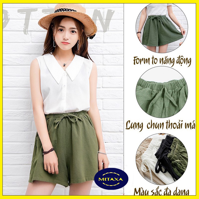 Quần short nữ, quần đũi - cạp chun co dãn - QĐ01